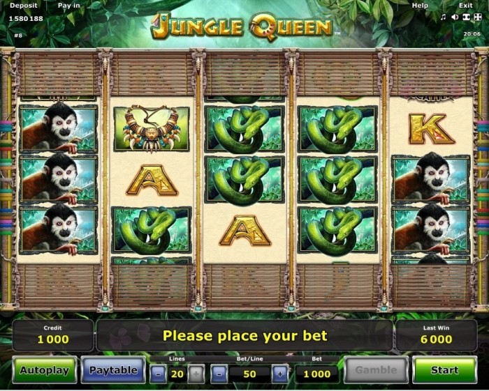 Игровой автомат «Jungle Queen» — запускаем в Джойказино